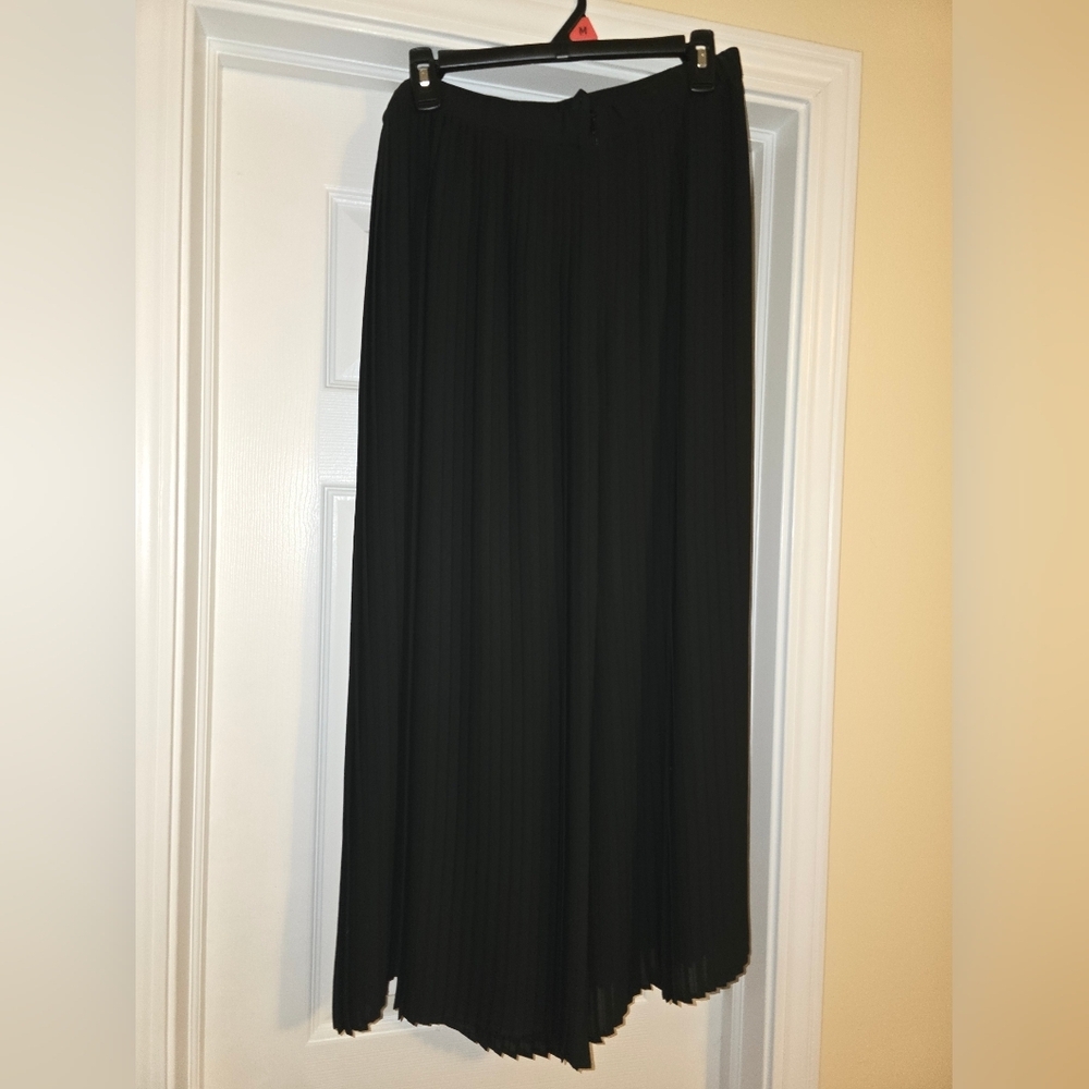 Eileen Fisher Wide Leg Black Knife Pleated Ankle Pant/Palazzo - Picture 4 of 8